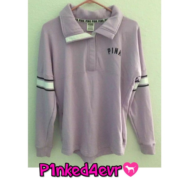 VS PINK Varsity Snap Lavender White Detailing XS/S - Picture 2 of 3